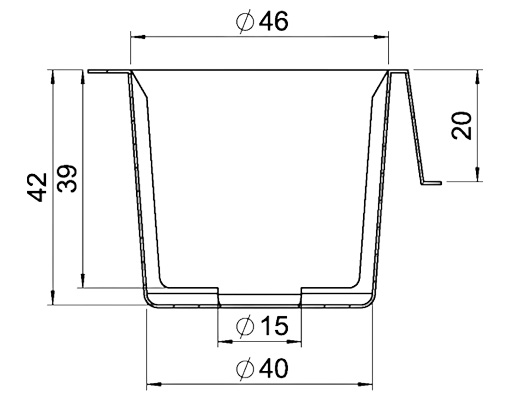Ellepot propagation tray eb40060_D pot size for young plants