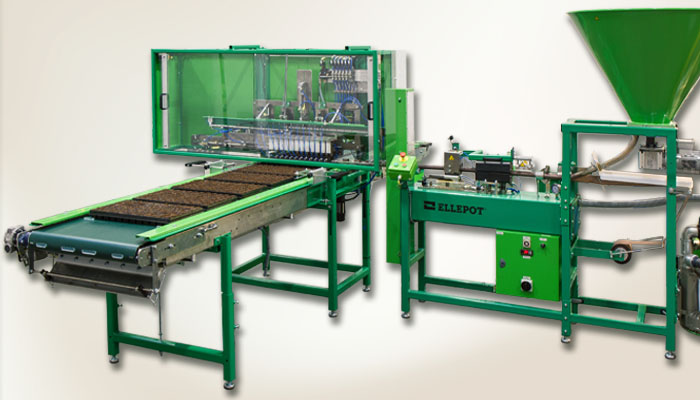 The Ellepot Tray Filler is an individually designed upgrade for your semi-automatic Ellepot Machine H111 and gives you as a grower a significant competitive edge and great cost savings